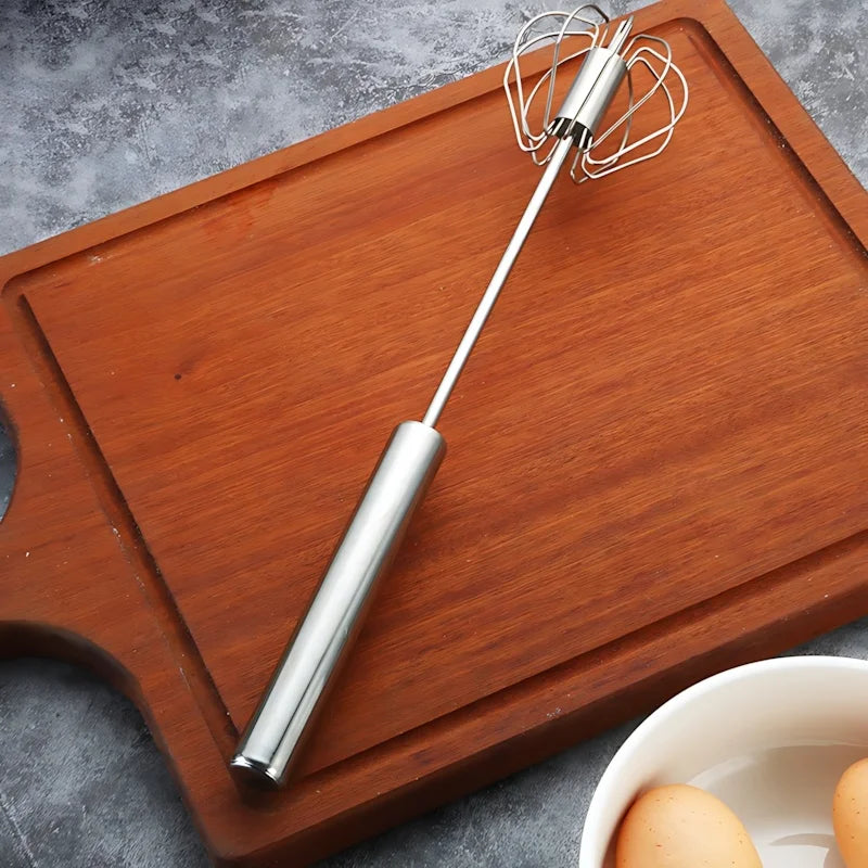 Portable Manual Whisk – 36cm Hand Egg Beater & Frother | No Electricity Needed Stainless Steel Kitchen Mixer for Eggs, Cream, Batter & Coffee Foam