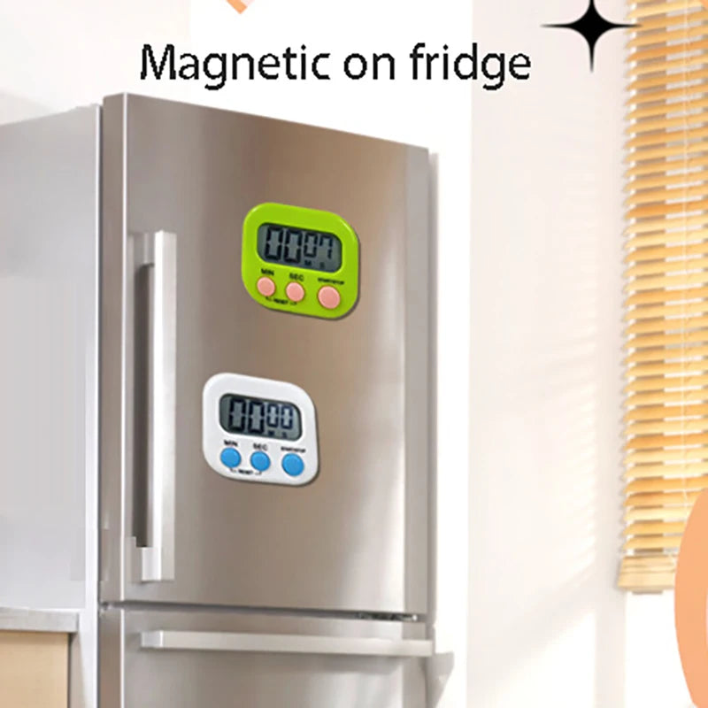 Digital Kitchen Timer – 99 Minute Magnetic Countdown Timer with Loud Alarm & Stand | Cooking, Baking & Meal Prep Timer for Kitchen, Fridge & Home Use
