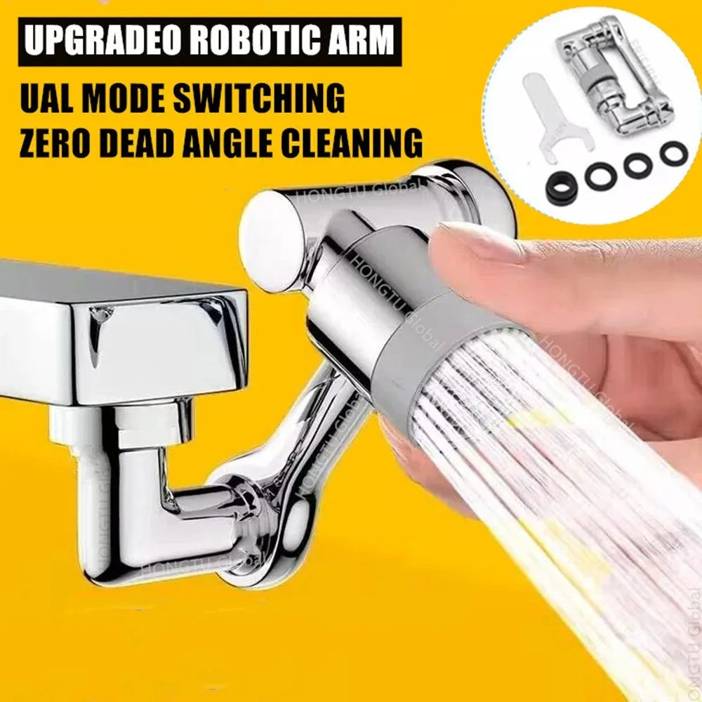 1080° Rotating Faucet Aerator – Universal Kitchen Tap Extender with Dual Water Modes | Metal Swivel Sink Sprayer for Kitchen & Bathroom Water Saving Attachment