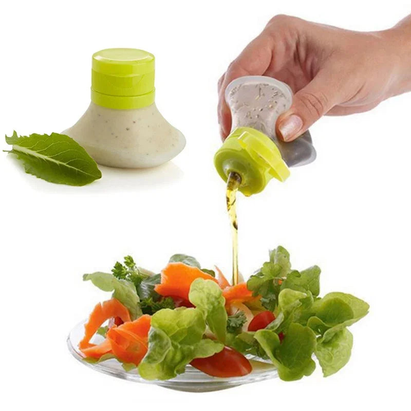 Portable Mini Salad Dressing Bottle – Leakproof Silicone Squeeze Container for Sauce, Oil & Condiments | Travel, Lunch & Meal Prep