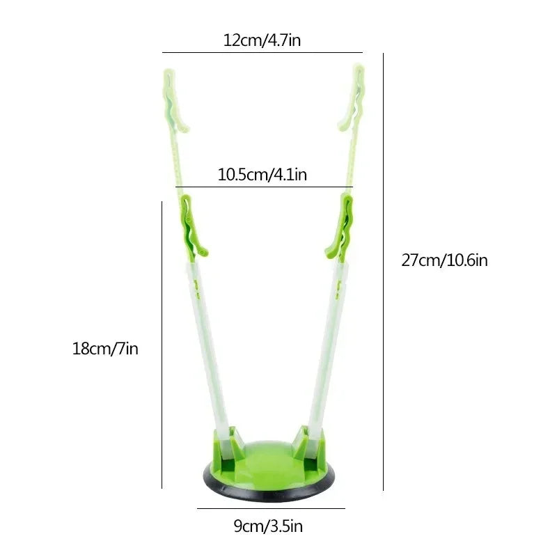 Adjustable Ziplock Bag Holder Stand – Hands-Free Food Storage Clip Rack | Non-Slip, Foldable Kitchen Bag Filling Tool